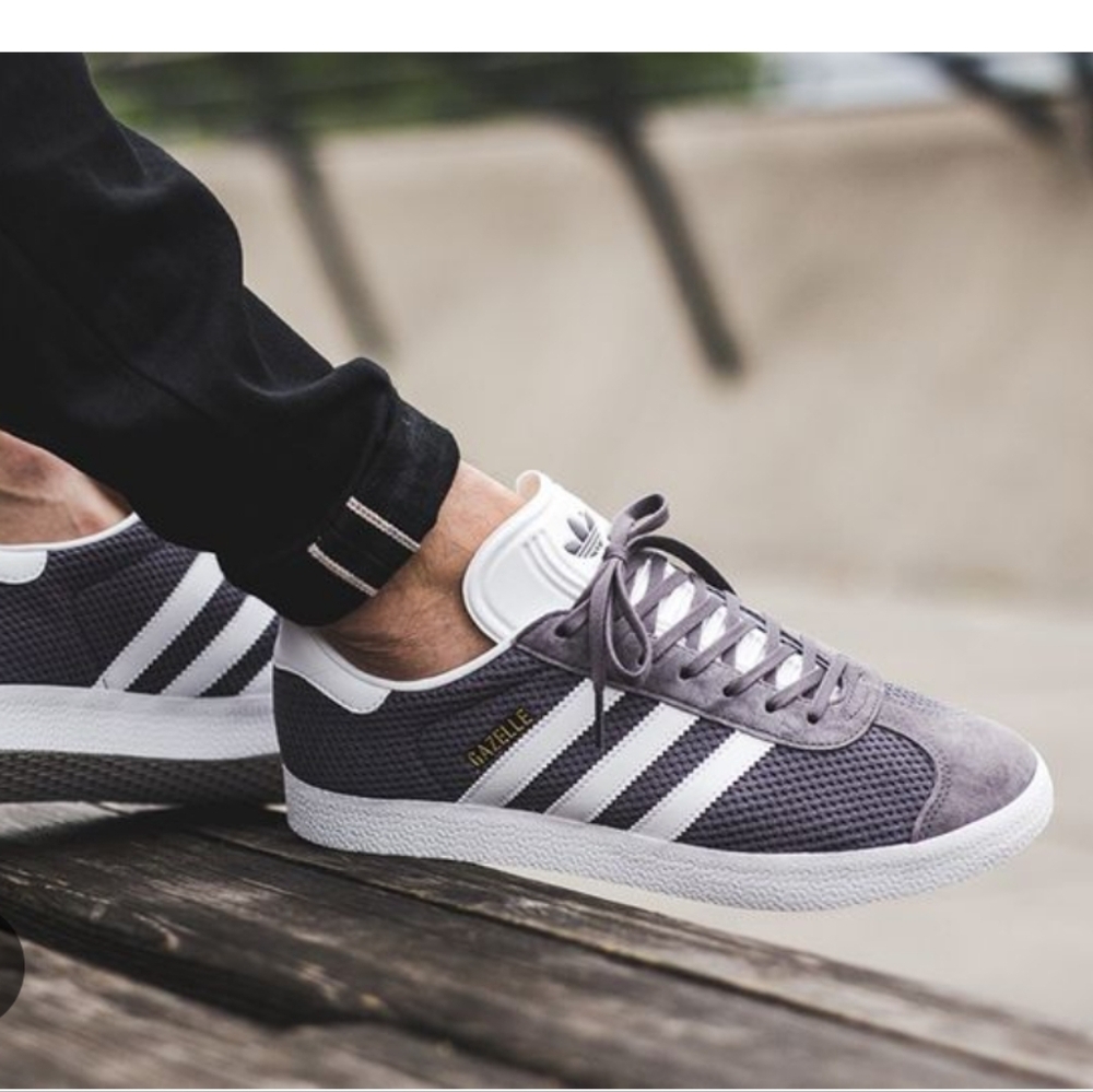 Adidas Men's Gray Gazelle Shoes